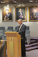 Prof. FOK Tai-fai, Pro-Vice-Chancellor of CUHK, gives a speech in the meeting